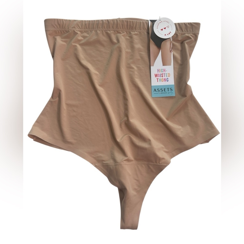 Assets Spanx High-Waisted Thong in Nude, Sz.1X